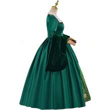 Anne Boleyn Dress  Queen Cosplay Costume Renaissance Dress Elizabethan Ball Gown For Women - màu xanh lá - Xem 3