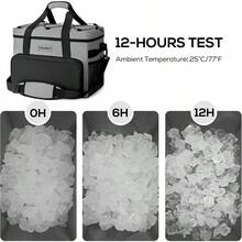 - Bolsa enfriadora de 24/35/46 latas con Aamiento Suave portátil enfriadora de 14.6/24/32 L para Picnic Playa Trabajo Viaje - gris (02-GREY)+46 latas - Ver 5