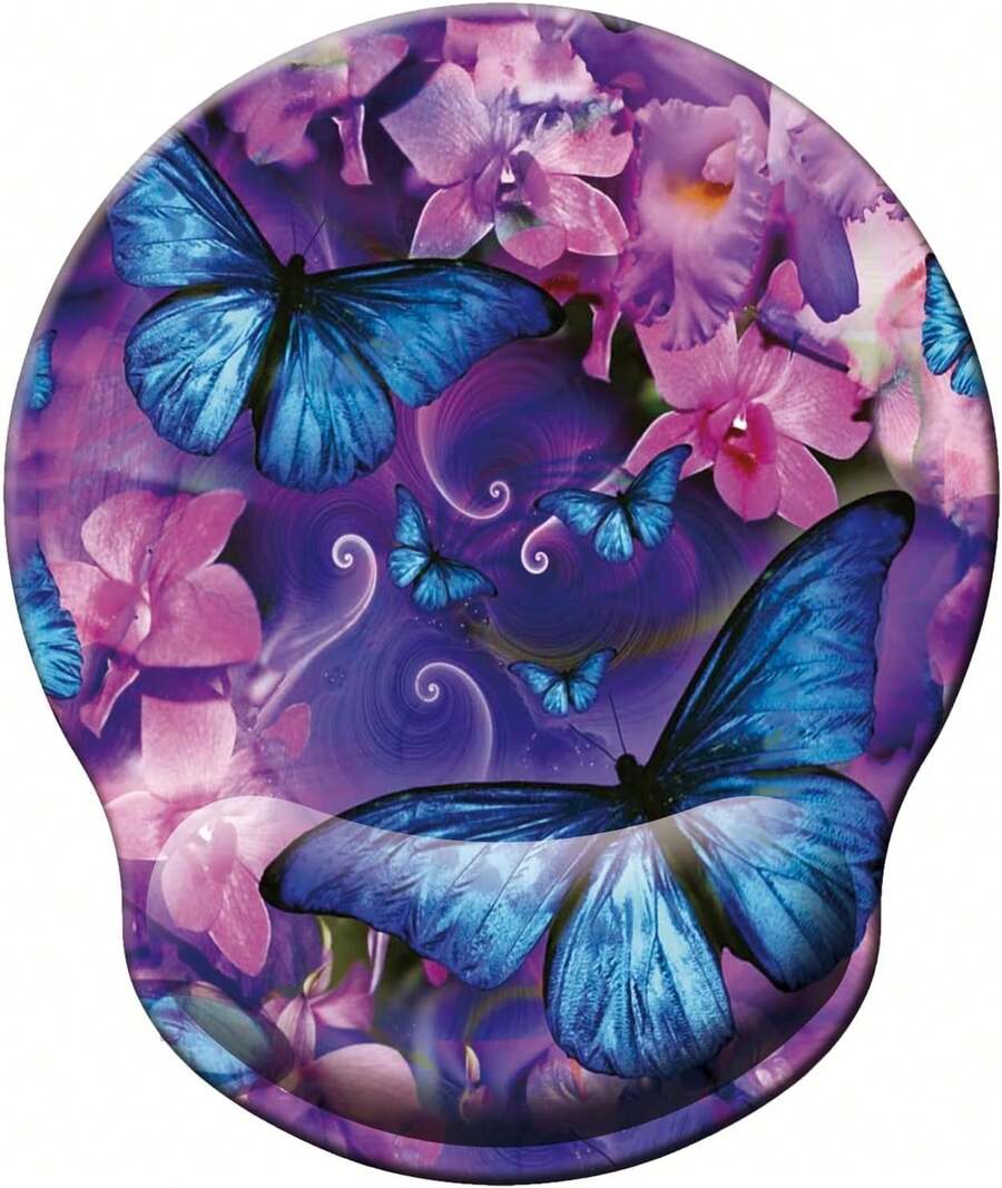 Mouse Mat - M29- زهور الفراشة - مشاهدة 1