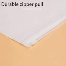 sealsuer 20pcs Frosted Transparent Zipper Bags, PE Self-Sealing Bags For Clothing Storage And Packaging, With Pull Cord Zipper Seal, Clear PVC Garment Organizer Bags, Waterproof Zipper Lingerie Storage Bags, Suitable For Back To School Season Drawer Wardrobe Organization, Closet Storage, Quilted Bags, Under Bed Storage Boxes, Divider Bags Garment Bag Waterproof Bag Clothes Organizer Clothes Storage Clothes Bag Packing Cubes Travel Essentials Travel Organizer - Clear - View 8
