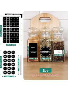 EstiloGeeRic 419 Pieces Pegatinas Pizarra Etiquetas Impermeables,con Rotulador para Contenedores Alimentos de Cocina, Tarros, Vidrio, Especias, Tazas, BotellasVersión mejorada - 1 - Ver 4