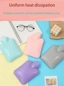 2L/1L Large Size Hot Water Bottle With Soft Cover - Classic Hot Water Bottle, Relieves Pain, Can Be Used For Neck & Shoulder Heating, Foot Warming, Menstrual Cramp Relief, Ideal Gift For Cold/Hot Therapy - Multicolor - View 5