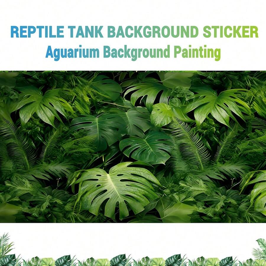Pegatinas de enredaderas de selva tropical, fondo de terrario de reptiles, fondo de acuario, decoración de fondo de pecera, decoración de paisajismo de hábitat de mascotas