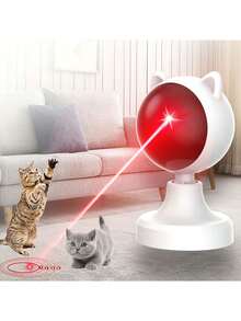 自动LED激光猫玩具，猫形，红色激光指示器，互动猫玩具，适合宠物 - USB充电 - 彩色 - 查看 7