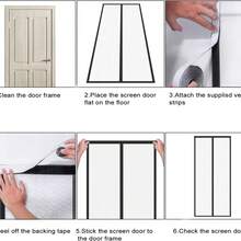 1pc Magnetic Self-Closing Door Curtain, Water Cube Design, Black Lace Decor On Top, No Drilling Quick Installation, Provides Privacy And Transparency. Weighted Bottom Hem For Smooth Draping, Convenient Partition For Bathroom And Other Spaces.