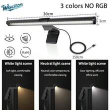 Wisciton 30/40cm Monitor PC Screen Light LED Dimming Learning Reading Lighting Dimmable USB Night Light Bar Touch Eye Protection Light - USB or other DC power connection - View 5