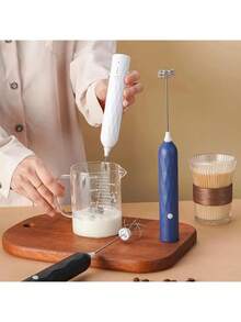 1个电动奶泡器，3档速度调节，便携式USB奶泡器，手持咖啡打蛋器，厨房工具，奶泡器，返校必备，600mAh - 多色熱銷高端奶泡器 - 查看 1