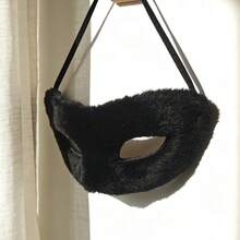 3D Soft Plush Mask & Eye Mask Set, Suitable For Halloween, Music Festival, Party, Couples Valentine's Day Costume - A - View 3