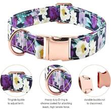 Collares Cachorros Collar Perro con Hebilla Cachorro Floral Collar Suave Cuello De Pajarita Ajustable para Perros Peque Mediano Grande Y Gatos De Tama Barro Mascotas,37363418 - azul real - Ver 5