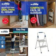 Ladders  &  Escaleras Cuprum Escalera Plegable Easy Step 2 escalones Uso doméstico Carga máx. 150kg C436802A - Gris - Ver 1