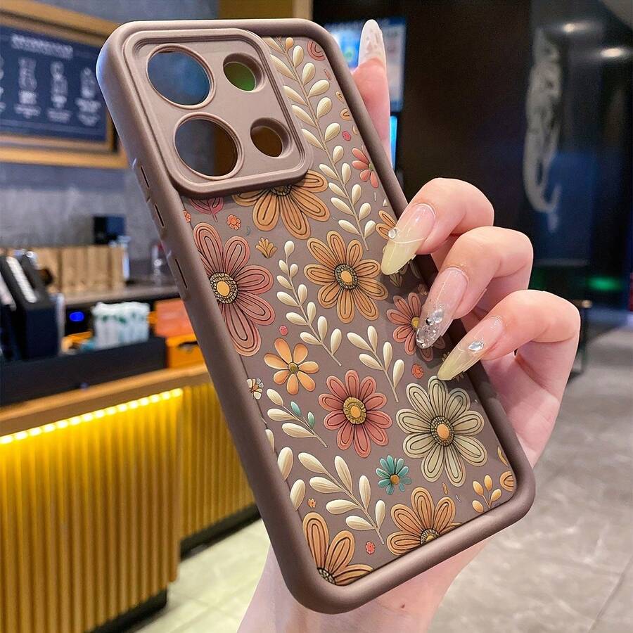 ¡Consigue una nueva funda para tu teléfono! Una funda de teléfono de TPU de color caramelo diseñada con patrones florales, que proporciona protección contra golpes y caídas, compatible con los modelos de 11 a 17, Air Pro, Pro Max, Plus, así como con las fundas de teléfono de las series y Redmi. ¡Consigue una nueva funda para tu teléfono! - 1 pieza - Ver 1
