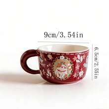 Cốc cà phê hình mèo may mắn dễ thương kiểu cổ điển, cốc ăn sáng, cốc đôi thanh lịch, cốc nước bằng gốm, cốc cà phê văn phòng, quà tặng cho đồng nghiệp, bạn bè, tiệc sinh nhật, thiết kế họa tiết mèo trắng đỏ, cốc gốm dung tích lớn sáng tạo, cốc uống nước cho học sinh, ký túc xá, trang trí nhà bếp, phòng khách. - Nhiều màu - Xem 6