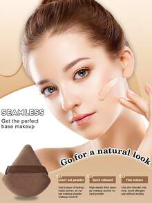 9PCS Makeup Tools Set Including:3PCS Triangle Powder Puffs+6PCS Circular Powder Puffs,Beginner-Friendly | Travel-Ready & Gift-Ready | Perfect For Newbies/Her - Multicolor - View 2