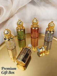 12毫升玻璃精油滚珠瓶，配不锈钢滚珠 - 可重复灌装旅行香水瓶，奢华礼品（皇冠盖，椭圆形设计）| 芳香疗法及送礼必备美容单品 - 彩色 - 查看 7