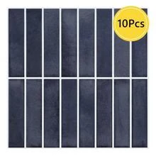 Pegatinas de Azulejos 3D, Autoadhesivas, Salpicaderos de Azulejos Verdes para Cocina, Paredes de Baño, Resistentes al Agua y al Moho, Mate, 30x30cm - Azul marino-1 pieza - Ver 11