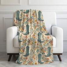 Retro Western Cowboy Theme, Cowboy Boots, Cowboy Hats, Cacti, Feather Design Patterns, Modern Home Style,Super Soft Flannel Printed  Blanket,As Birthday Gifts, Family, Wedding, Souvenir Blankets, Polyester Blankets Suitable For All Seasons, Washable, Machine Washable, Lightweight, Breathable, Comfortable, Warm, Unique, 280gsm For Him, Her Personalized Ideal Gifts For Her, Him, Family, Boyfriend, Girlfriend, Father, Family, Mother, Lover, Daughter, Son, Grandfather, Grandmother, Teacher,Doctor, Nurse,Friend, Classmate, Pet.Perfect Nap, Camping, Travel, Home, Daily Life, Office Decoration, Birthday, Anniversary, Valentine's Day, Thanksgiving, Graduation Season,Christmas, Halloween, Mother's Day, Father's Day, Wedding, New Year Gifts ,Sofa,Bed,Car,Bedroom,Living Room,Office,  Outdoor Camping, Beach,Wall Decoration - Nhiều màu 28 - Xem 5