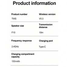 TWS Wireless Bluetooth Earphones, Noise Cancelling Earphones, Mini Sleep Stereo Earphones With Microphone, Suitable As Christmas And Various Holiday Gifts - Multicolor - View 6