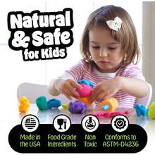 Hygloss Play - Masa sensorial segura y no tóxica para artes y manualidades - tina de 3 libras - Arcilla de juego para actividades de niños pequeños, imprescindibles en el aula preescolar, color blanco,37357622 - Azul menta - Ver 6