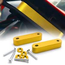 2 piezas Elevador de capó de aleación de aluminio, almohadilla elevadora de la cubierta del motor para modificación de automóviles con tornillos de instalación, rejillas de ventilación del capó para ayudar a disipar el calor del motor, espaciadores de rejilla del capó para automóviles, camionetas y SUV, accesorios universales para automóviles - empaquetadora - Ver 8