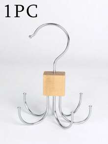 4pcs Multifunctional Rotating Belt Hanger - Foldable, Large Capacity, Can Hang Belts, Bras, Ties And Scarves - Stainless Steel Wall Mounted Storage Rack