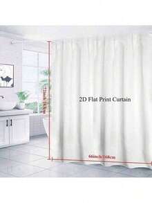 1pc Romantic Floral Heart Bath Curtain - Glossy Red Hearts & Cream Floral Shower Curtain With Elegant Swirls, Machine Washable Polyester Fabric, Extra Long  Bathroom Window Drapes, Includes 7 Hooks For Wedding, Anniversary, Valentine's Bathroom Decor - Modern Bathroom Window Treatment, Anniversary Gift, Easy Installation, Couples Gift - Red - View 4