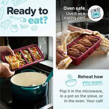 1 Cup Silicone Freezer Molds With Lids - Soup Freezer Tray With Lid - Perfect For Freezing Broth, Rice, Individual Portions, Meal Prepping And More - Blueberry - 2 - Pack - 蔓越莓 + 2 包裝 - 查看 6