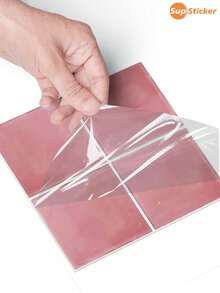 12片装，尺寸为7.87x7.87英寸/11.81x11.81英寸，简约莫兰迪配色家居装饰墙贴。灵感源自瓷砖的2D自粘墙贴。易撕易贴，可移除设计。防水耐磨。适用于客厅、卧室、厨房、餐厅和浴室墙面。装饰墙贴。 - 彩色 - 查看 2