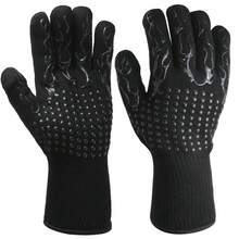 1472°F Heat Resistant Oven Gloves, High Temperature Silicone Insulated Gloves, Long Kitchen Gloves, Suitable For Barbecue, Baking, Cooking, Camping, Fireplace (Black) - Multicolor - View 4