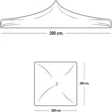 Ilios Toldo Plegable 2x2 Acero Reforzado, No Contiene Plástico, Lona% Impermeable, Uso Rudo, Perfecto para Eventos al Aire Libre, Jardín, Deportes, Ferias - Rojo - Ver 10