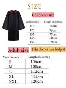 1pc Wizard Cloak | Unisex Hooded Cloak, Suitable For Role-Playing And School Activities | Authentic Wizard/Witch Robe | Premium Fantasy Costume With Adjustable Hood | Neutral Magic Cloak | Adult Wizard Hooded Cloak Set | Anime Convention Cosplay Costume - Multicolor - View 4