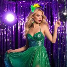 1 pezzo Fascia per capelli stile bohémien con piume colorate - Multicolore - Visualizzare 7