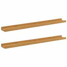 Larryhot Scaffale da parete 2 pcs Beige 80 x 9 x 3 cm Legno multistrato, Facile da assemblare, dall'estetica elegante e raffinata, pratica per riporre gli oggetti, la scelta ideale per l'organizzazione e la decorazione domestica - Beige - Visualizzare 2