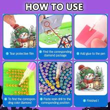 Fairyland JinWenn Decor For Home Diamonds Art Kit Decorations, Christmas Snowman Diamonds Painting Kit For Adult Tabletop Gift DIY 5D Diamonds Dots Christmas Special Crystal Diamond 7.8x7.8 Inch - DP02469 - 查看 7
