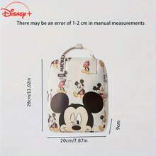 迪士尼米奇老鼠背包，时尚卡通手提包/单肩包，适合大学、生日礼物、返校礼物、日常通勤、旅行和购物，大容量，可用作购物袋、沙滩包、野餐包，适合女性和迪士尼粉丝，休闲旅行，趣味配饰，单肩设计，便携购物袋 - 彩色 - 查看 6