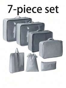 7/1pc Large Capacity Travel Organizer Bags, Multi-Purpose Sorting Storage Bags For Clothes And Personal Care Items, Super Organizing Power, Space Saving, Dust-Proof Storage Bags, Lightweight Travel Packing Cubes, Easy To Pack And Carry