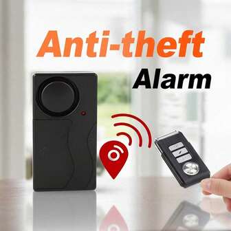 110dB kabelloser Diebstahlalarm mit Fernbedienung - Sicherheits-Bewegungsmelder-Alarm für Fahrrad, Motorrad, Roller, Türen & Fenster, batteriebetrieben, 36V oder darunter, Fahrrad-Sicherheit | Modernes Sicherheitsgerät | Fernbedienungsalarm