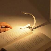 1pc Bedside Reading Light, Eye-Caring Adjustable Clip-On Reading Lamp, 3 Color Temperatures, Lightweight & Portable, Perfect Gift For Book Lovers, Mini Clip-On Reading Light (Battery Powered, Batteries Not Included), Book Light, Reading Lamp, Reading, Interesting Gift, Gift For Book Lovers, Book Accessories, Bedroom Light - Reading Lamp - View 1