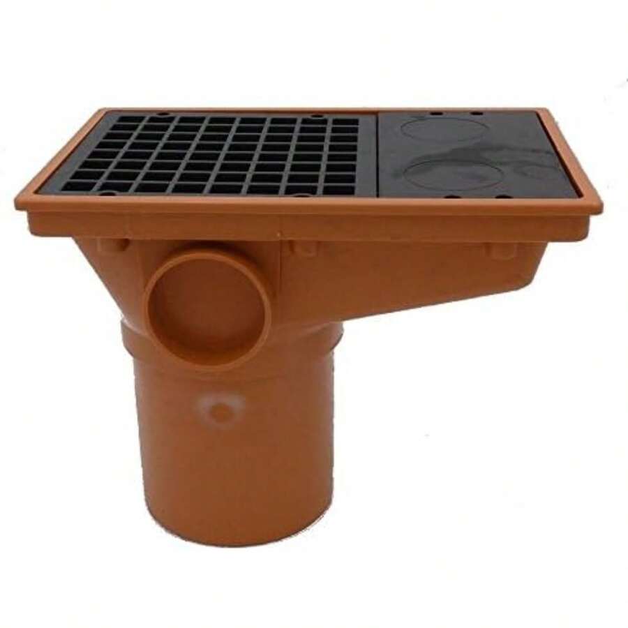 110mm Underground Drainage Rectangular Hopper With Spigot End - Default - View 1