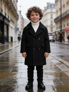 Chaqueta cortavientos estilo británico para niño preadolescente en otoño/invierno