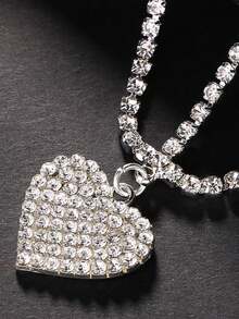 1件多层心形腿链，个性化腰链，时尚性感全钻腰饰，女士身体链配饰，开斋节