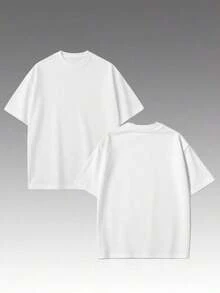 Short-Sleeved Jersey T-Shirt With A Loose, Casual Fit, Cropped Style, Modern And Minimalist Streetwear, An Essential For All Seasons - Comfortable Retro Cotton T-Shirt - K91 - trắng - Xem 5