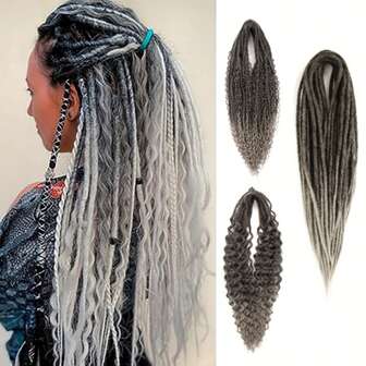 24 tum 5 strängar/pack syntetiska flätor hårförlängningar vågiga flätor lockiga hårändar bohemiska flätor dubbelfläta hårförlängningar hippie stil flätor svart blå guld mörkgrön svart till guld färg svart till brun färg svart till lila färg flerfärgad färgglad lämplig för kvinnors vardag och högtidsfester att bära