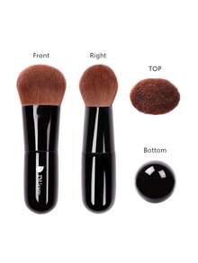 DUcare Popular Makeup Brush, Short Dense Bristles, Say Goodbye To Powdery Finish, Provides Seamless Coverage And Concealment - Black - View 2