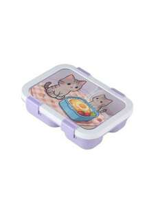 1pc Elegant Bento Box, Multiple Colors Available, Personalized Pattern, Cute & Minimalist, Food Storage Container With Included Utensils, Suitable For Daily Use And Holiday Gifts - Multicolor - View 18