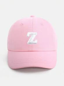 1顶幼儿可调节字母棒球帽（A-Z），魔术贴闭合，防晒帽，适合1-5岁儿童，日常休闲佩戴 - 淺粉色 - 查看 7