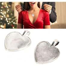 60 Piezas Bandejas Colgantes de Corazón Ajuste de Cabujón de Acero Inoxidable Borde Liso Copas de Bisel Colgantes Ajuste de Joyería de Cabujón en Accesorios de Joyería,37361613 - Multicolor - Ver 5