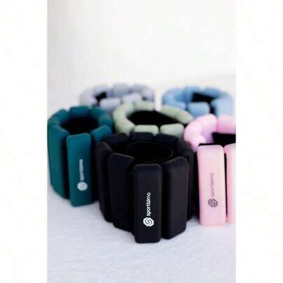 Polainas para Tobillos y Muñecas, Peso de 1 Libra Medio Kilo. Pesas de Silicon para Yoga Pilates Fitness Gym Ajustables Innovadoras Comodas Modernas.pesas