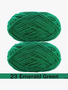 1/2包天鹅绒柔软纱线，50克/包，60米/包，手工DIY编织中等粗细纱线，冰棒纱线，粗涤纶柔软编织纱线，适合DIY工艺品 - 彩色 - 查看 68