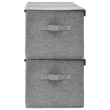 Cajas de almacenamiento vidaXL, 2 unidades, tela, 50x30x25 cm, gris - Gris - Ver 6