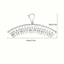 1 Pieza Percha de Acero Inoxidable con 20 Clips - Organizador Multifuncional Ahorra Espacio, Apto para Sostenes, Ropa Interior, Calcetines, Guantes y Sombreros, Diseño de Metal Resistente a la Oxidación, Apto para Armario y Lavandería, Apariencia Metálica de Moda, Estructura Resistente, Tendedero de Ropa - Negro - Ver 3